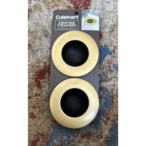 Cuisinart Kitchen Sink Strainer Set Drain Trap Food Debris Catcher Screen Gold
